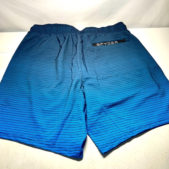 Spyder Swim Shorts 30+ UPF Quick Dry Breathable Lined Blue Medium - Picture 3 of 5